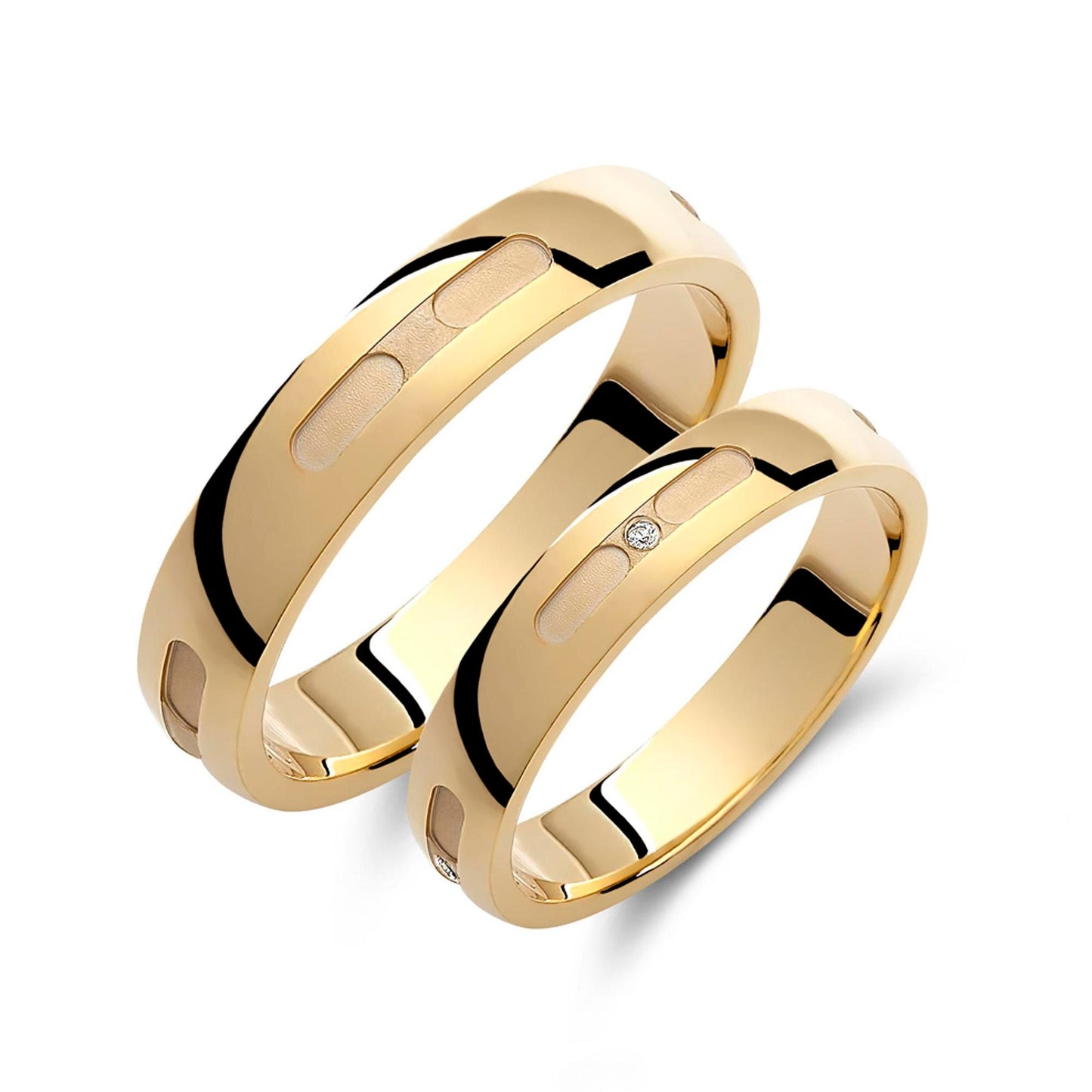 4mm Wedding Bands, Wedding Rings, His and Hers Rings, Matching Rings, Wedding Bands Set, Wedding Ring Set His and Hers