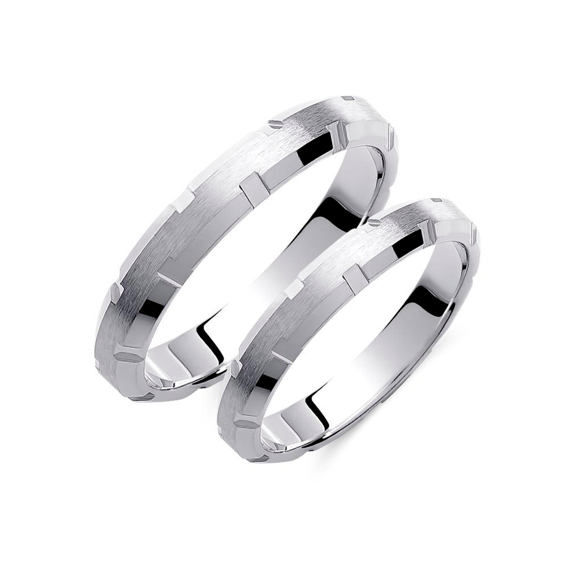 Dome Wedding Band Set, Wedding Bands Set, Matching Rings, Engrave Band Ring, His and Hers Matching Wedding Bands