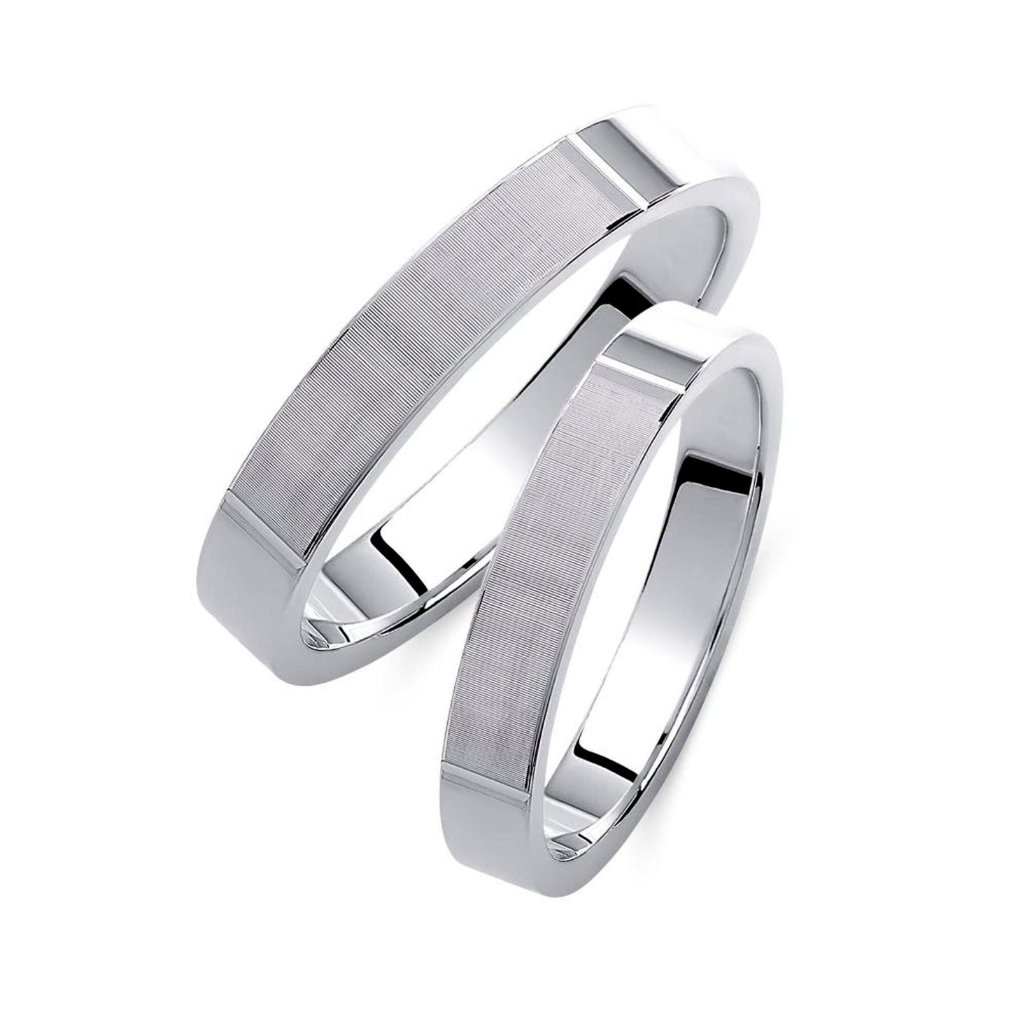 Minimal Wedding Band Set, Wedding Bands Set, Matching Rings, Engrave Band Ring, His and Hers Matching Wedding Bands