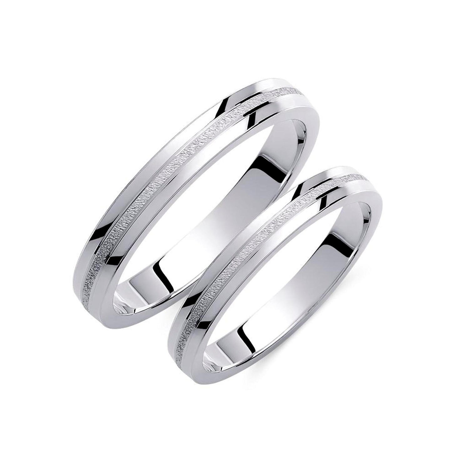 Minimal Wedding Band Set, Wedding Bands Set, Matching Rings, Engrave Band Ring, His and Hers Matching Wedding Bands