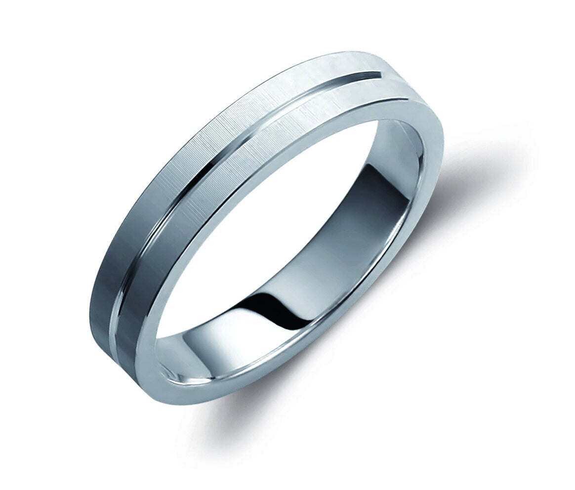 Brushed Wedding Band Set, Wedding Bands Set, Matching Rings, Engrave Band Ring, His and Hers Matching Wedding Bands