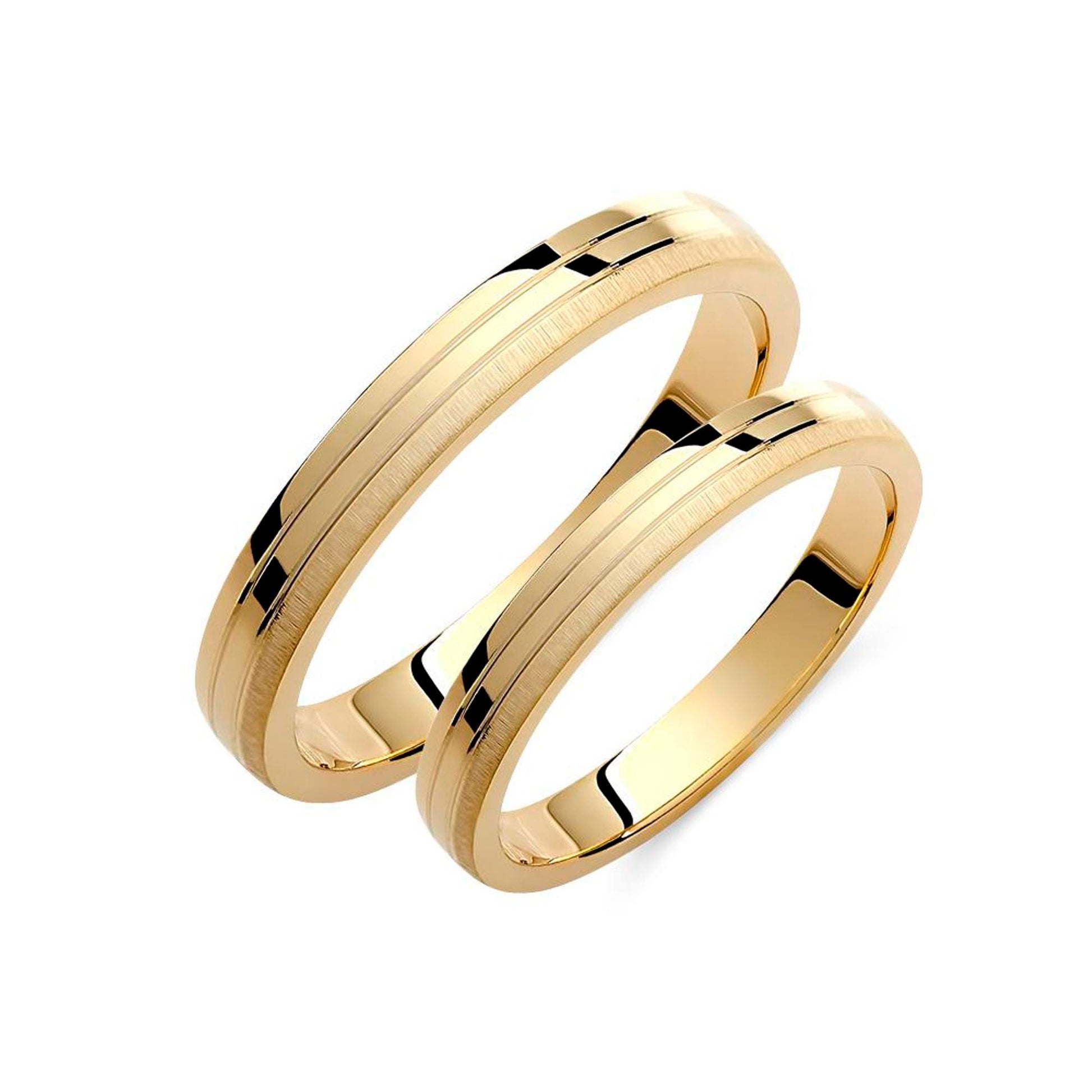 Minimal Wedding Band Set, Wedding Bands Set, Matching Rings, Engrave Band Ring, His and Hers Matching Wedding Bands