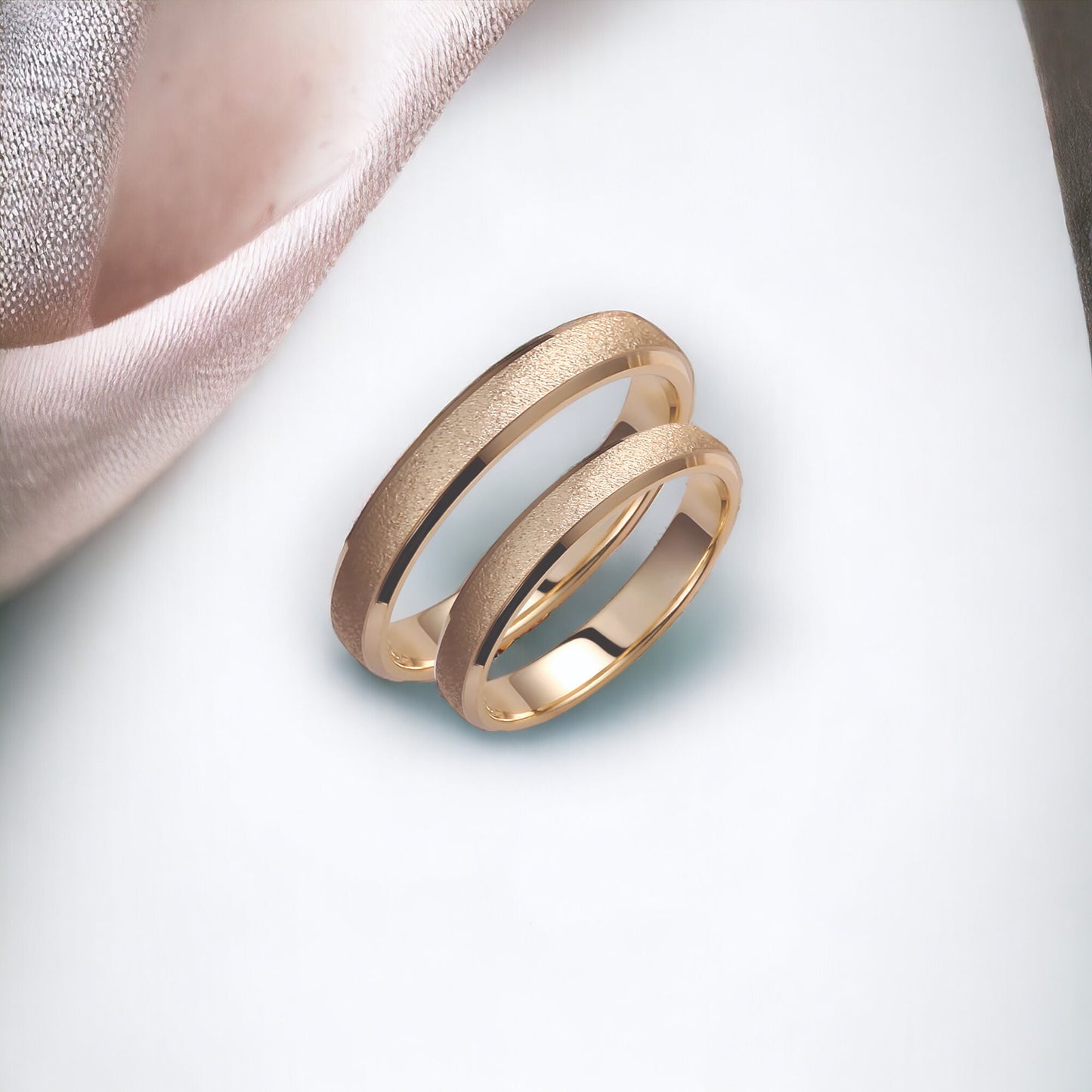 Minimal Wedding Band Set, Wedding Bands Set, Matching Rings, Engrave Band Ring, His and Hers Matching Wedding Bands