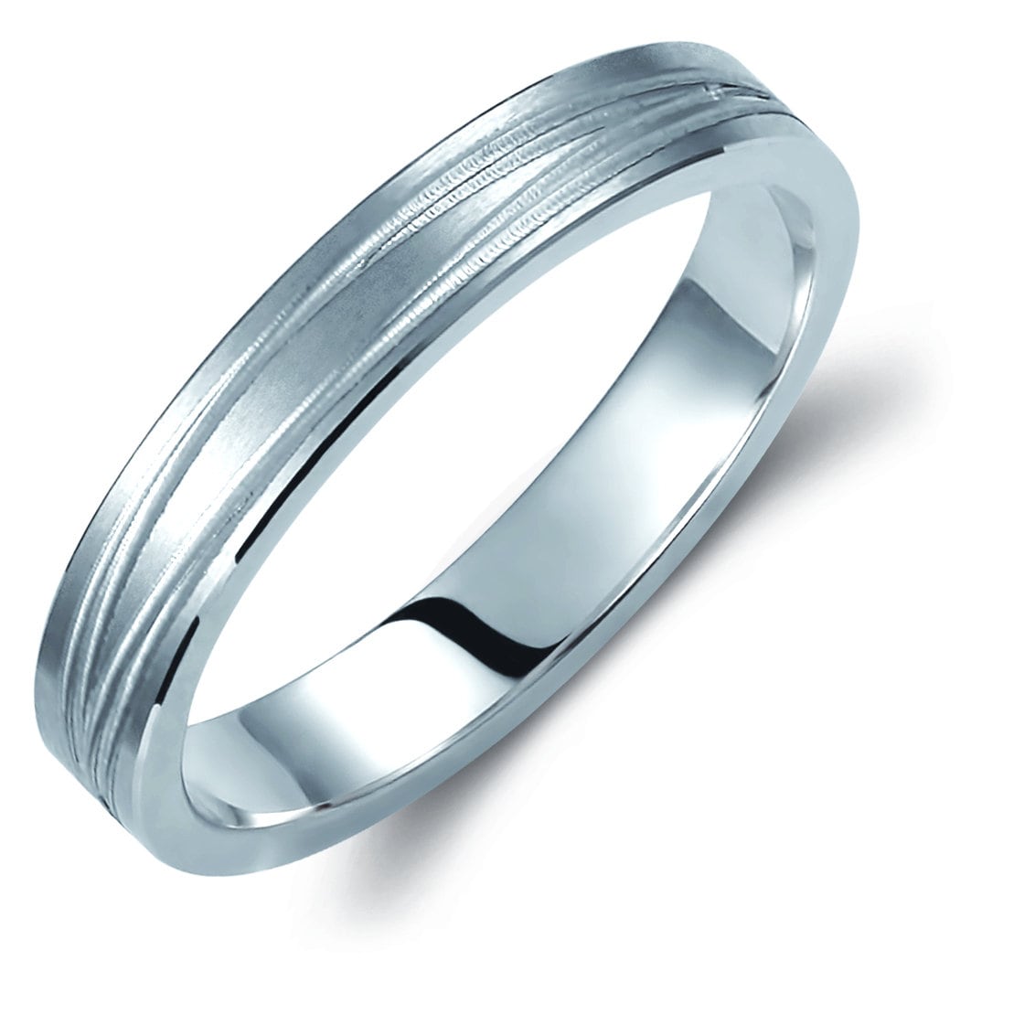 Brushed Wedding Band Set, 3.5mm Wedding Bands Set, Matching Rings, Engrave Band Ring, His and Hers Matching Wedding Bands