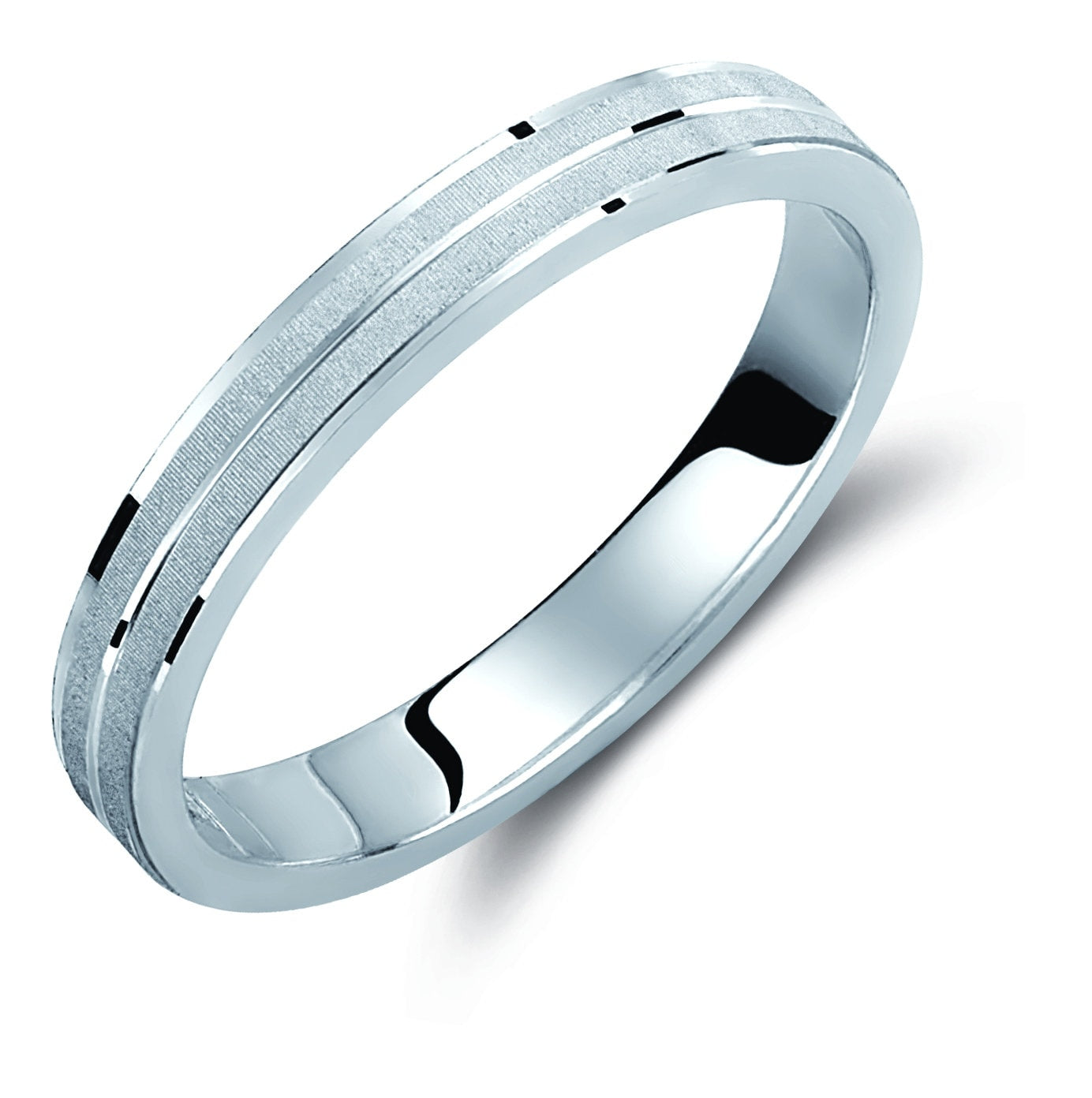 Brushed Wedding Band Set, 3mm Wedding Bands Set, Matching Rings, Engrave Band Ring, His and Hers Matching Wedding Bands