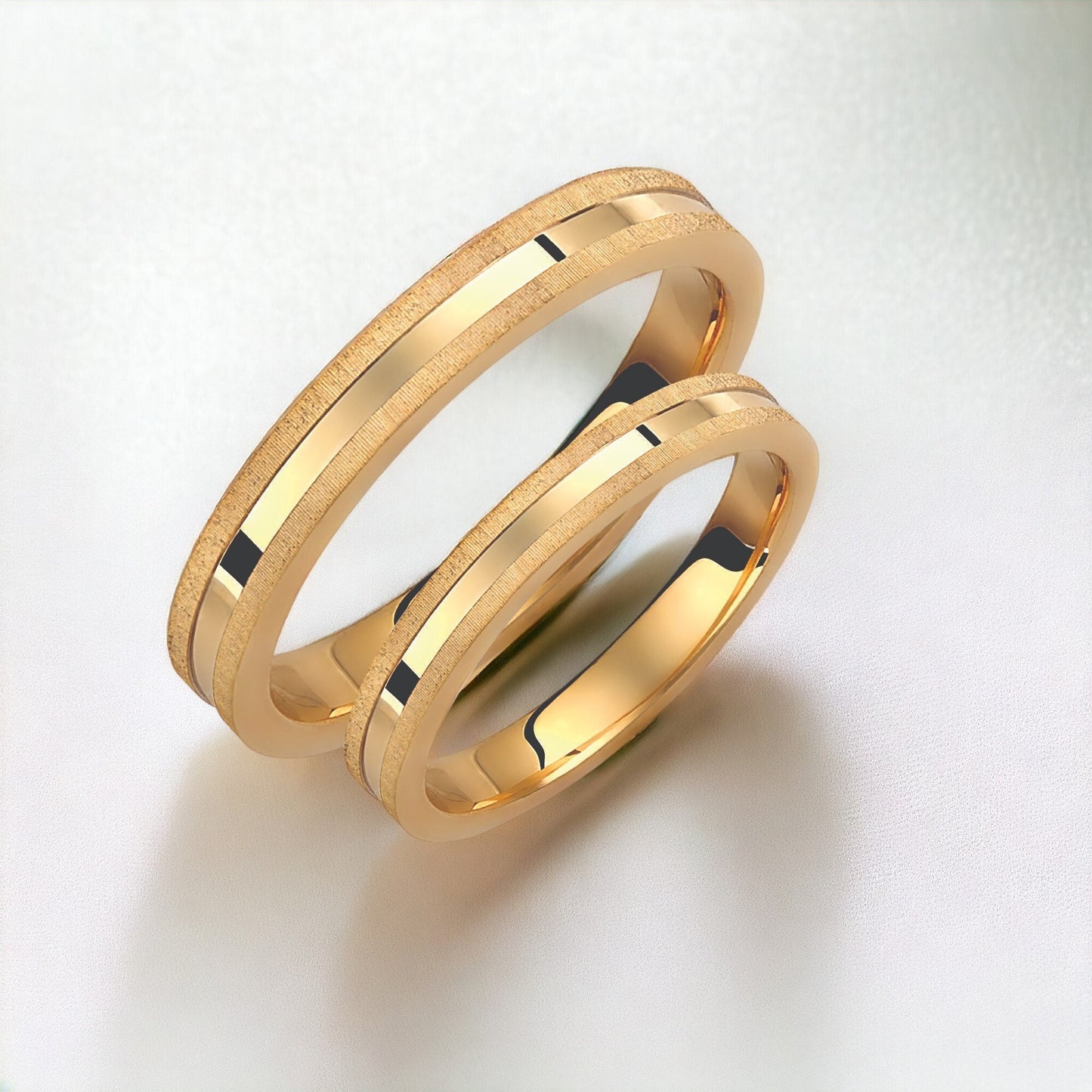 Slim Wedding Band Set, Wedding Bands Set, Matching Rings, Engrave Band Ring, His and Hers Matching Wedding Bands