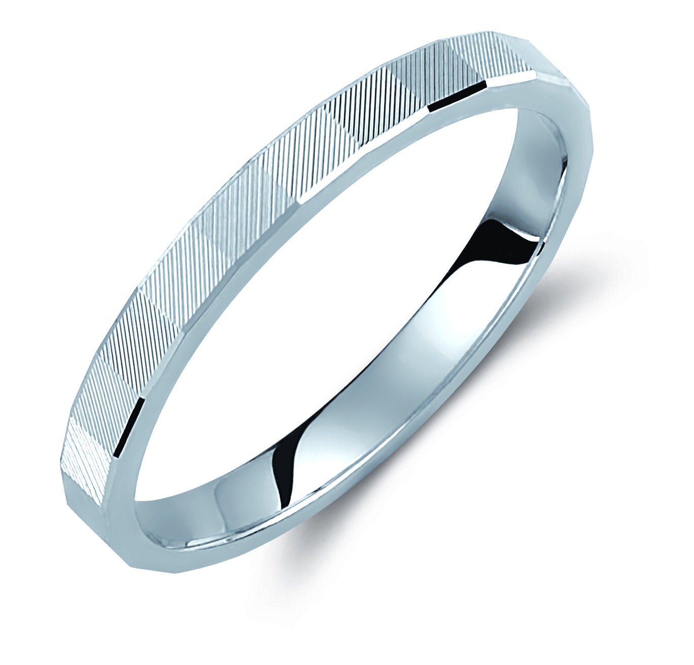 Ribbed Wedding Band Set, Wedding Bands Set, Matching Rings, Engrave Band Ring, His and Hers Matching Wedding Bands